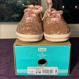 Kate Spade Rose Glitter Keds (Women’s) 8.0